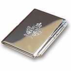 Silver Plated Notebook & Pen