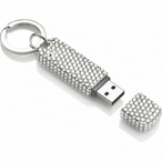 4 GB Usb Keyring Totally Covered With Crystals Made With Swarovski® Elements