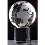 100mm globe trophy on large cube