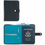 Cross Autocross Leather Mens Passport Wallets Black/Turquoise