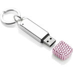 2 GB Usb Keyring With Crystal Lid Made With Swarovski Elements