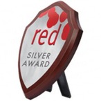 Metal Faced Plaques - Shield Shape 5.5''x7''