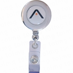 Silver Pull Reel / Ski Pass Holder