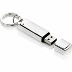 2GB Silver Plated USB Key Ring