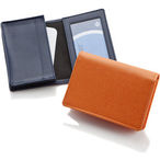 Black Hampton Leather Gusseted Card Wallet with Oyster Card Window