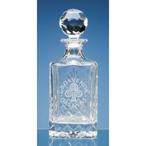 0.8ltr Lead Crystal Panel Square Spirit Decanter